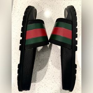 Gucci slides(size 8). Comes with original duster. Purchased very recently.